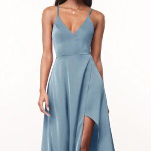 Azazie Maksim Stretch Satin Dress